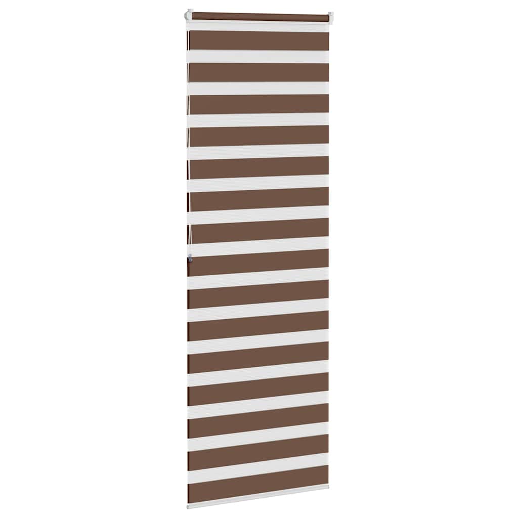 vidaXL Jaluzea tip zebra maro lățime țesătură 85,9 cm poliester
