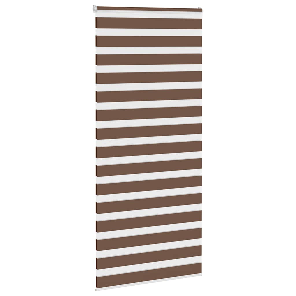 vidaXL Jaluzea tip zebra maro lățime țesătură 90,9 cm poliester