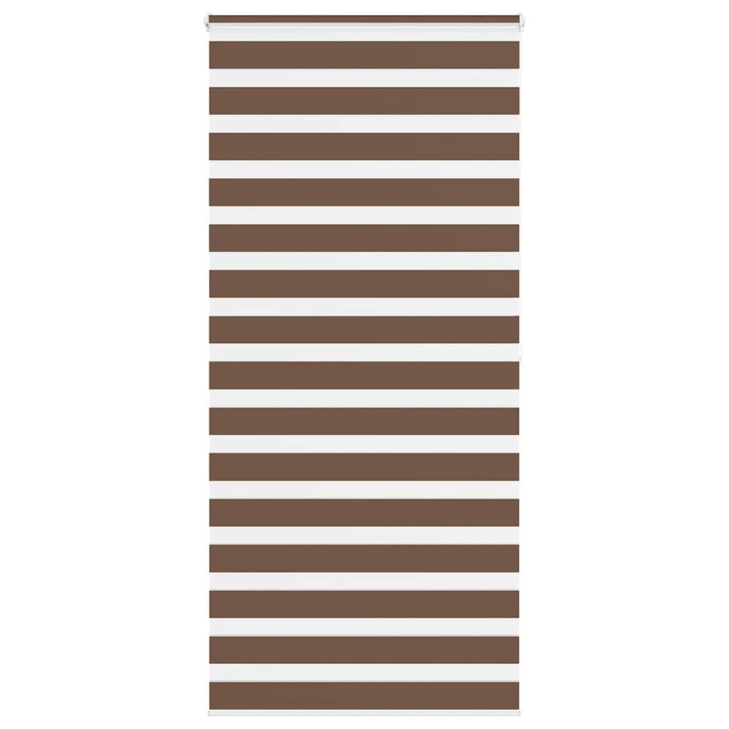 vidaXL Jaluzea tip zebra maro lățime țesătură 110,9 cm poliester vidaXL Jaluzea tip zebra maro lățime țesătură 110,9 cm poliester