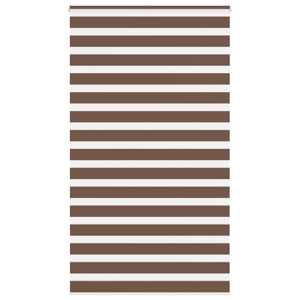 vidaXL Jaluzea tip zebra maro lățime țesătură 120,9 cm poliester