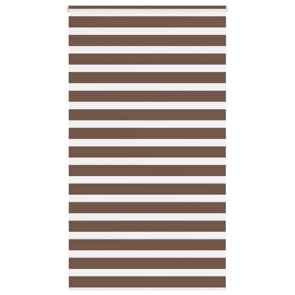 vidaXL Jaluzea tip zebra maro lățime țesătură 130,9 cm poliester