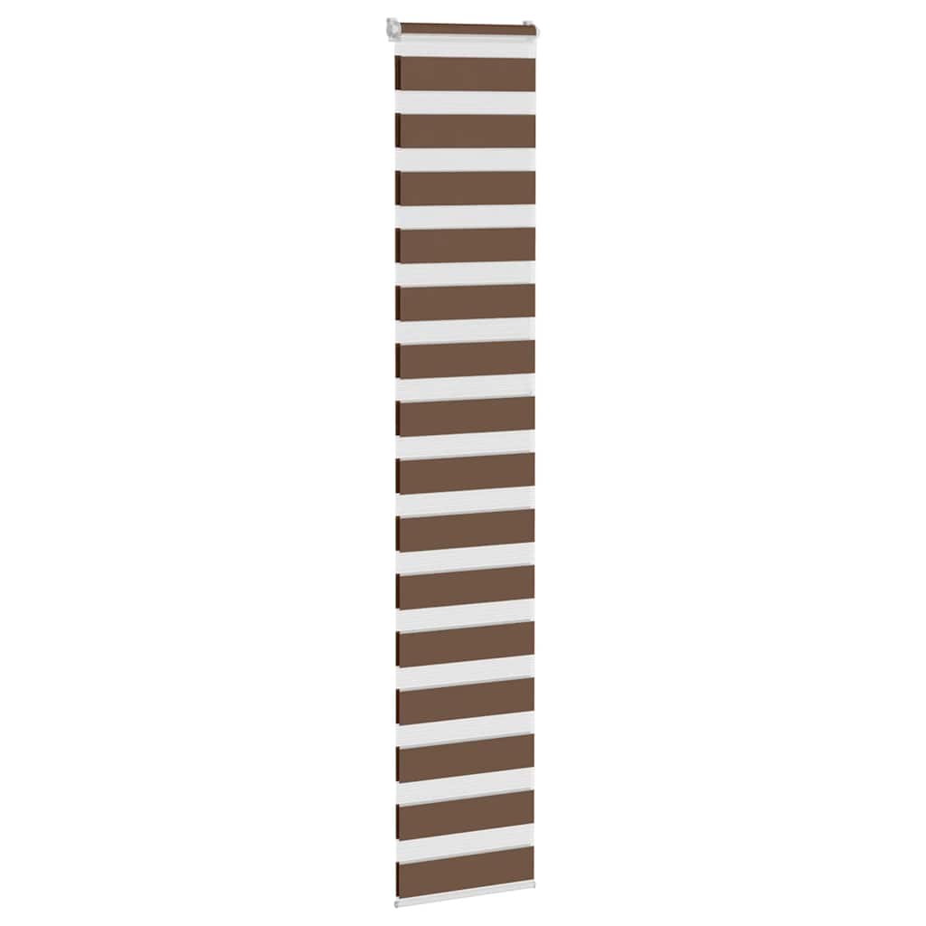 vidaXL Jaluzea tip zebra maro lățime țesătură 40,9 cm poliester