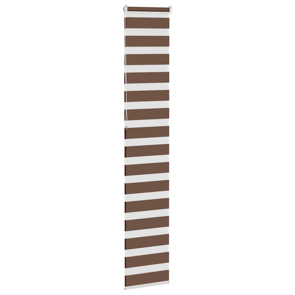 vidaXL Jaluzea tip zebra maro lățime țesătură 45,9 cm poliester