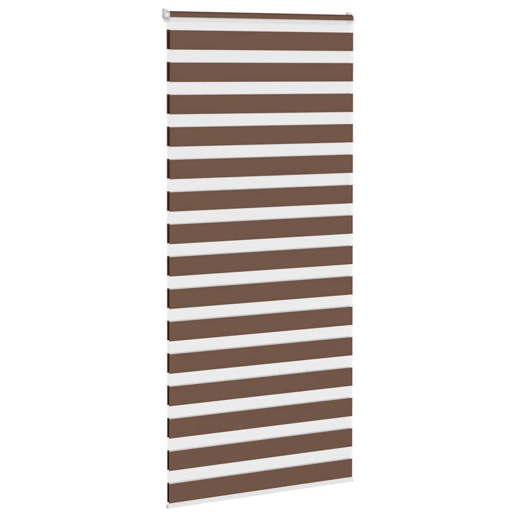 vidaXL Jaluzea tip zebra maro lățime țesătură 105,9 cm poliester vidaXL Jaluzea tip zebra maro lățime țesătură 105,9 cm poliester