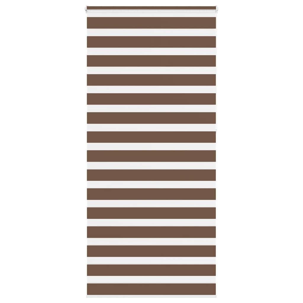 vidaXL Jaluzea tip zebra maro lățime țesătură 110,9 cm poliester vidaXL Jaluzea tip zebra maro lățime țesătură 110,9 cm poliester