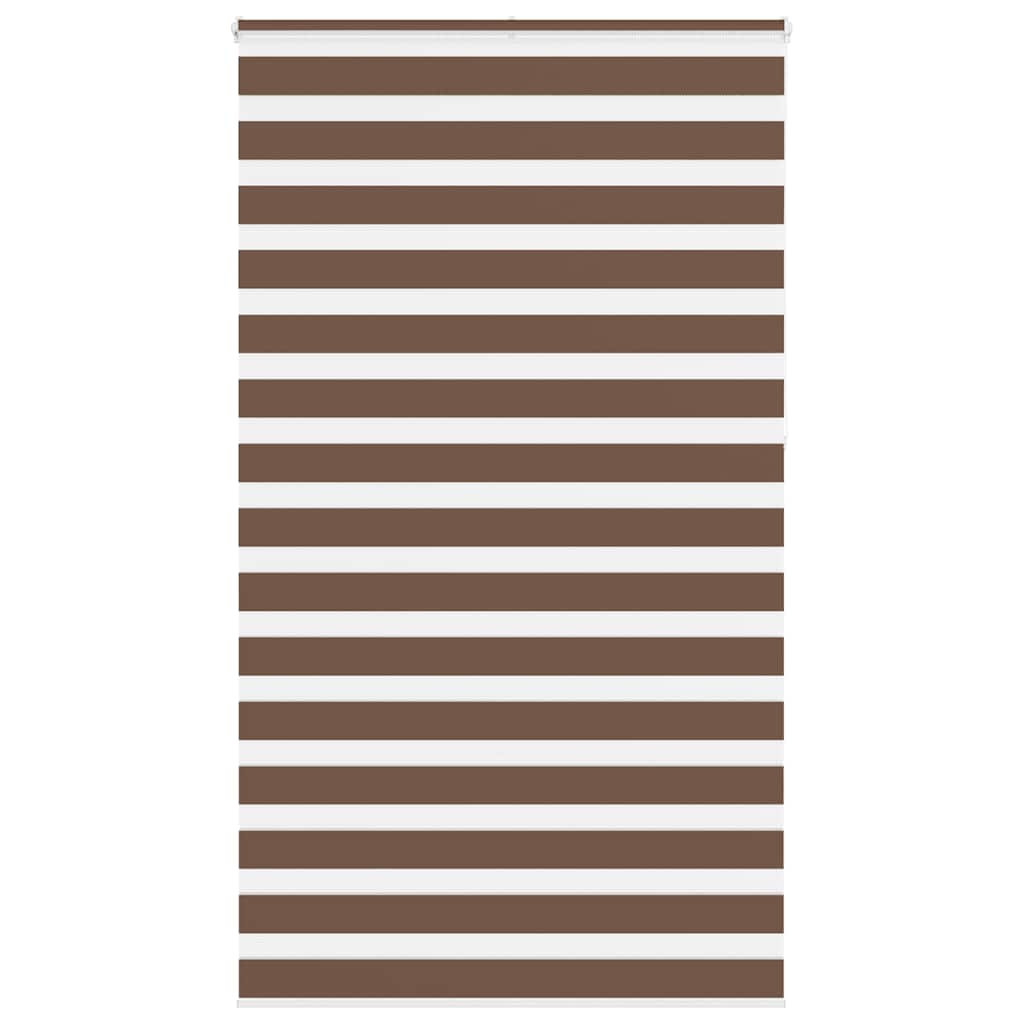 vidaXL Jaluzea tip zebra maro lățime țesătură 125,9 cm poliester