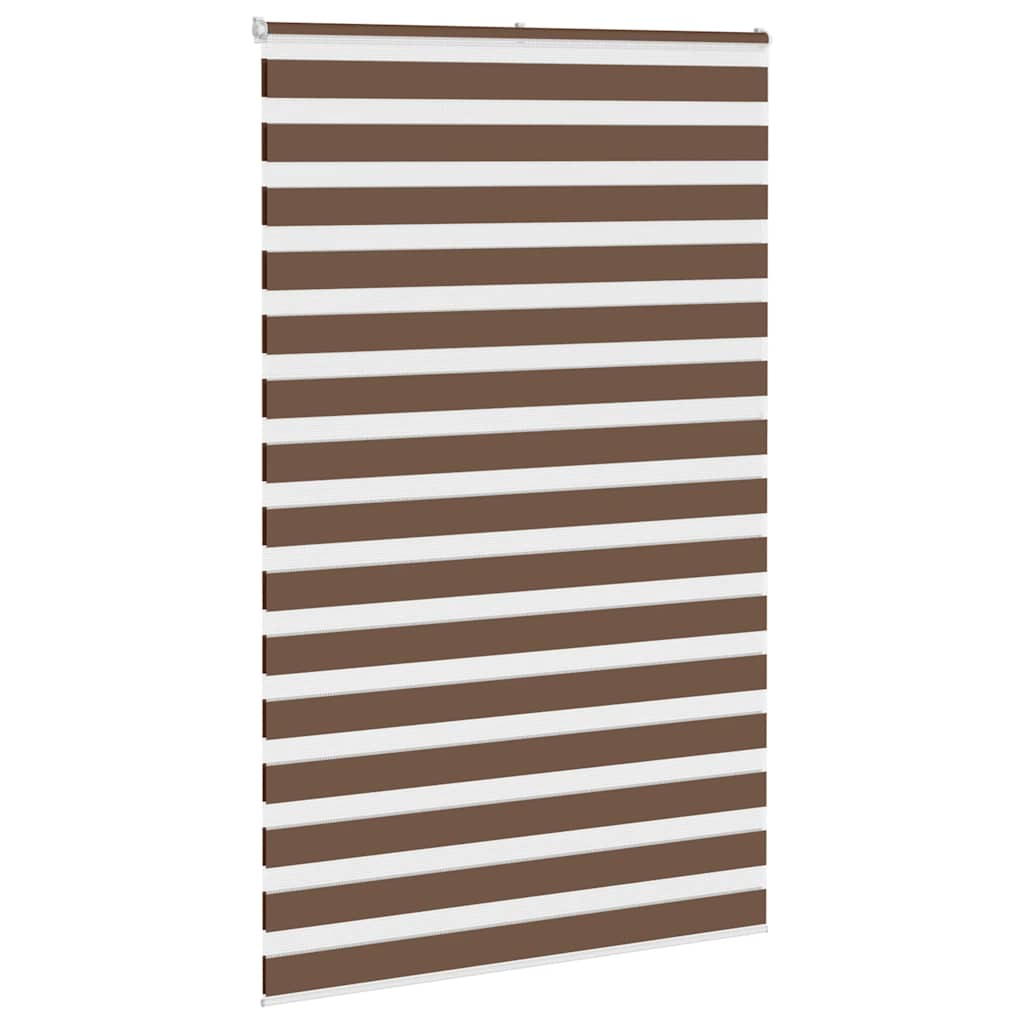 vidaXL Jaluzea tip zebra maro lățime țesătură 140,9 cm poliester