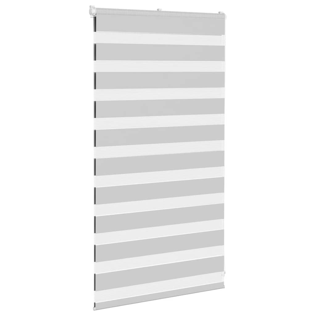 vidaXL Jaluzea tip zebra gri deschis lățime țesătură 80,9 cm poliester