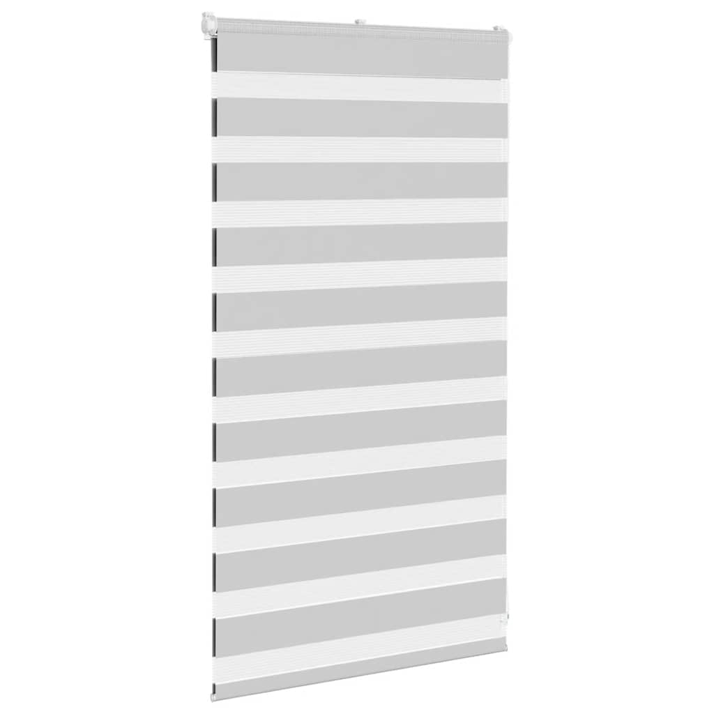 vidaXL Jaluzea tip zebra gri deschis lățime țesătură 85,9 cm poliester