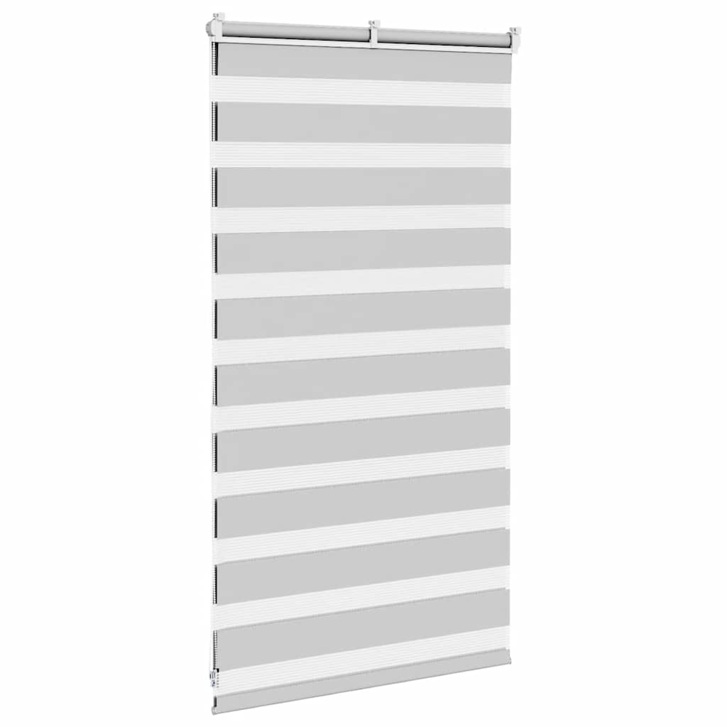 vidaXL Jaluzea tip zebra gri deschis lățime țesătură 85,9 cm poliester