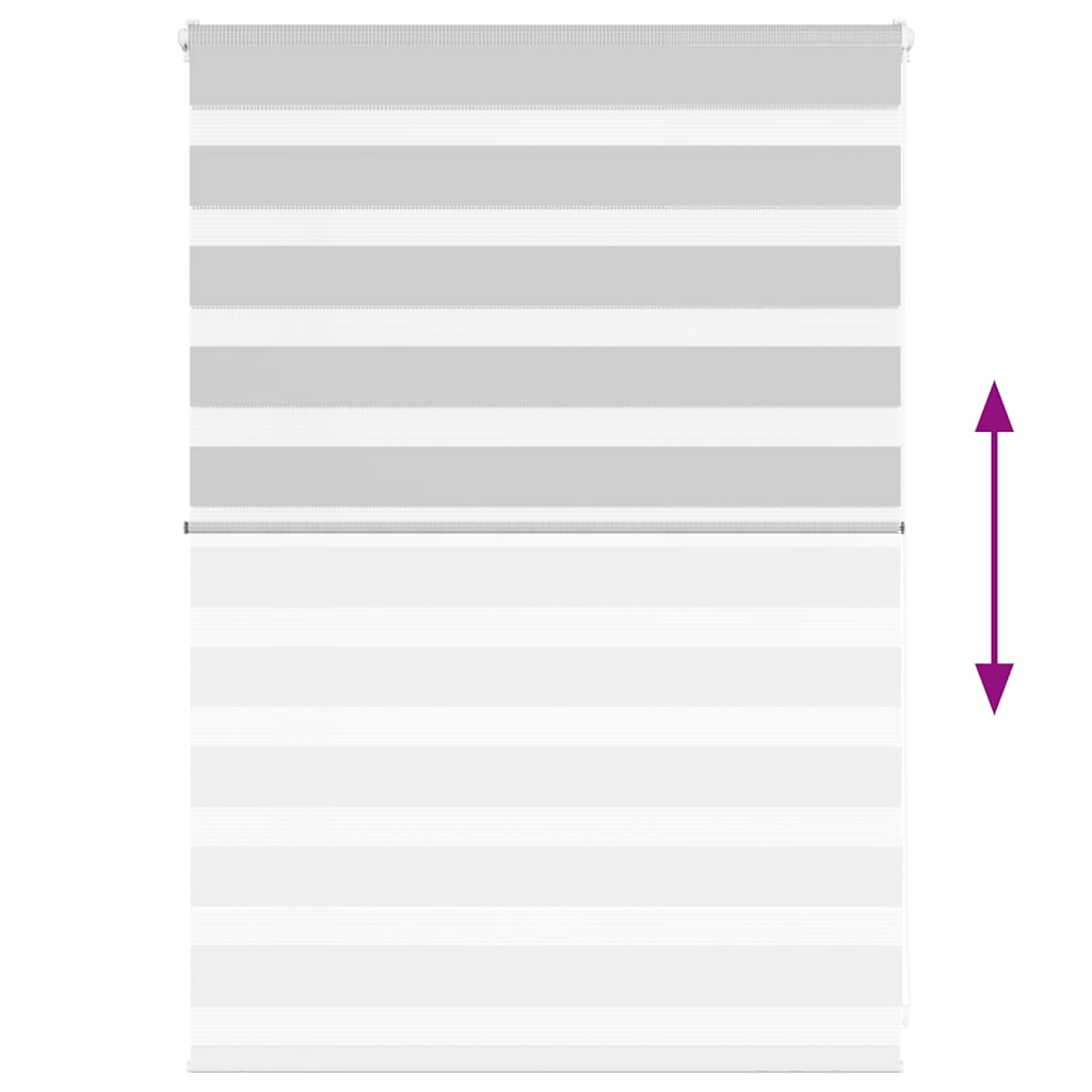 vidaXL Jaluzea tip zebra gri deschis lățime țesătură 105,9cm poliester