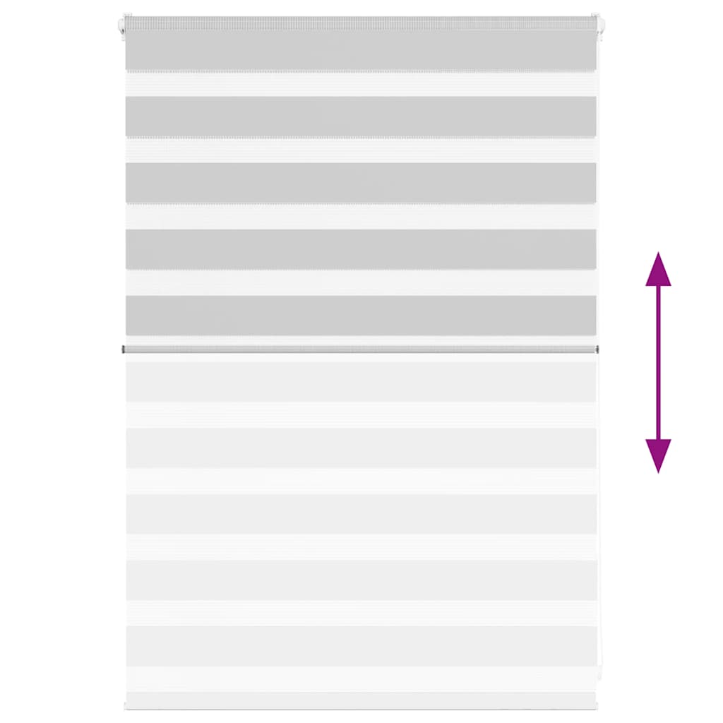 vidaXL Jaluzea tip zebra gri deschis lățime țesătură 110,9cm poliester