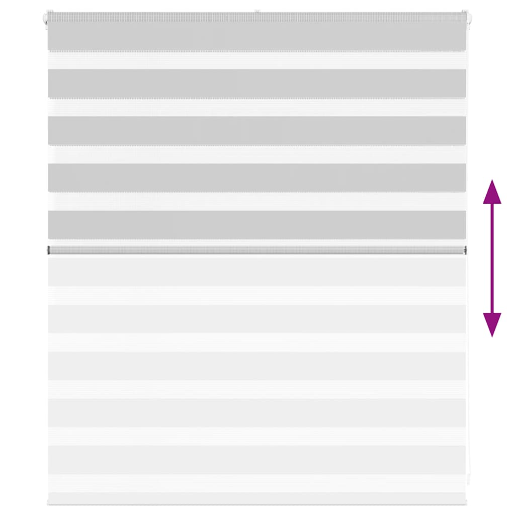 vidaXL Jaluzea tip zebra gri deschis lățime țesătură 120,9cm poliester