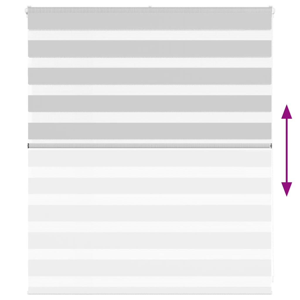 vidaXL Jaluzea tip zebra gri deschis lățime țesătură 125,9cm poliester