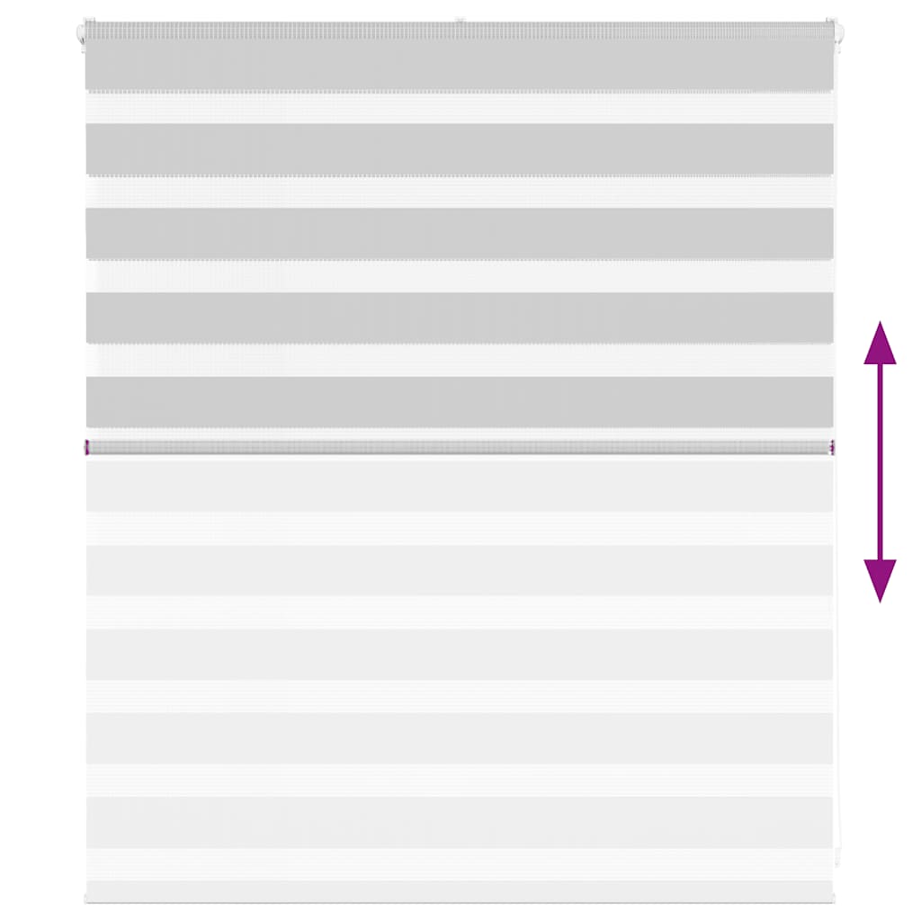 vidaXL Jaluzea tip zebra gri deschis lățime țesătură 130,9cm poliester
