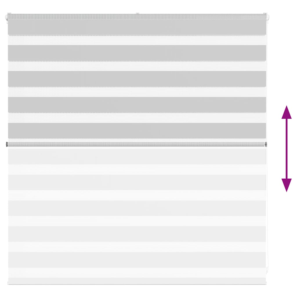 vidaXL Jaluzea tip zebra gri deschis lățime țesătură 135,9cm poliester