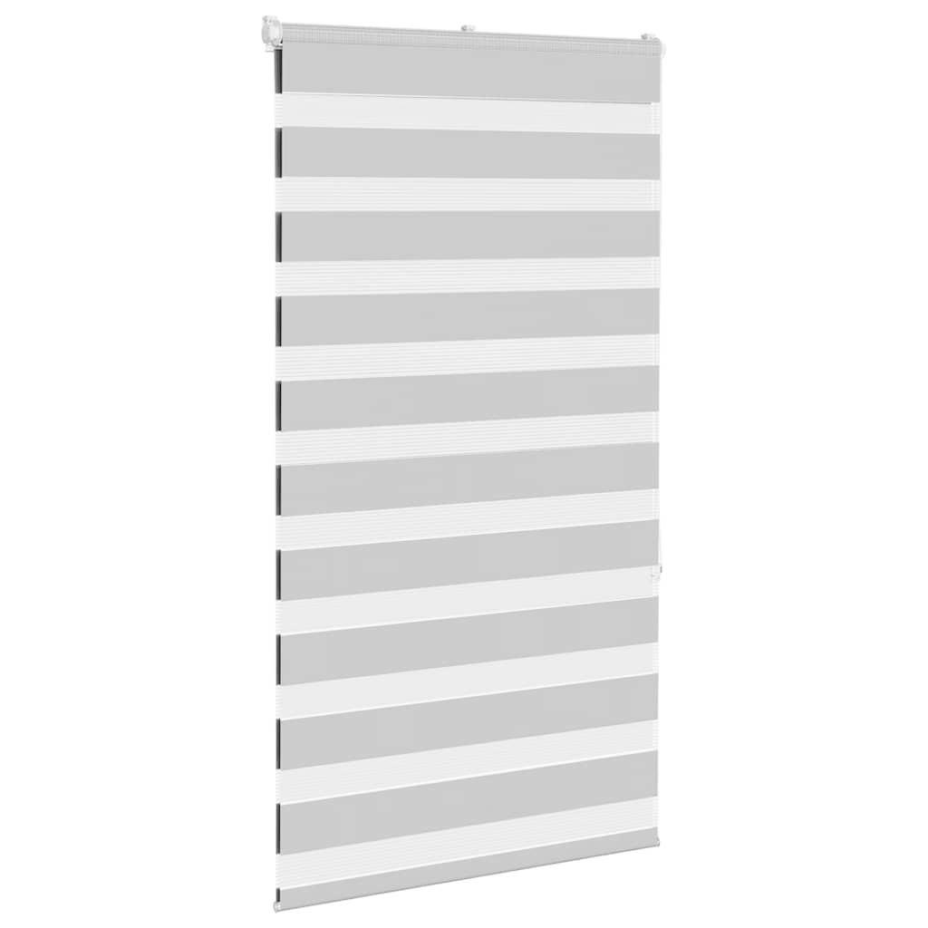 vidaXL Jaluzea tip zebra gri deschis lățime țesătură 85,9 cm poliester