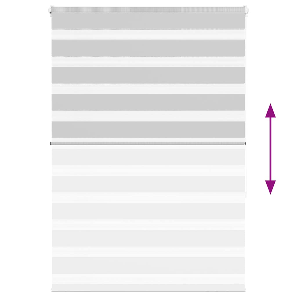 vidaXL Jaluzea tip zebra gri deschis lățime țesătură 105,9cm poliester