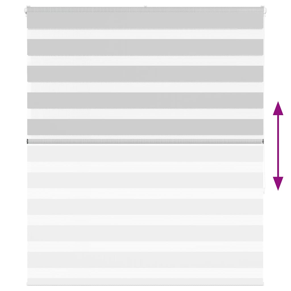 vidaXL Jaluzea tip zebra gri deschis lățime țesătură 130,9cm poliester