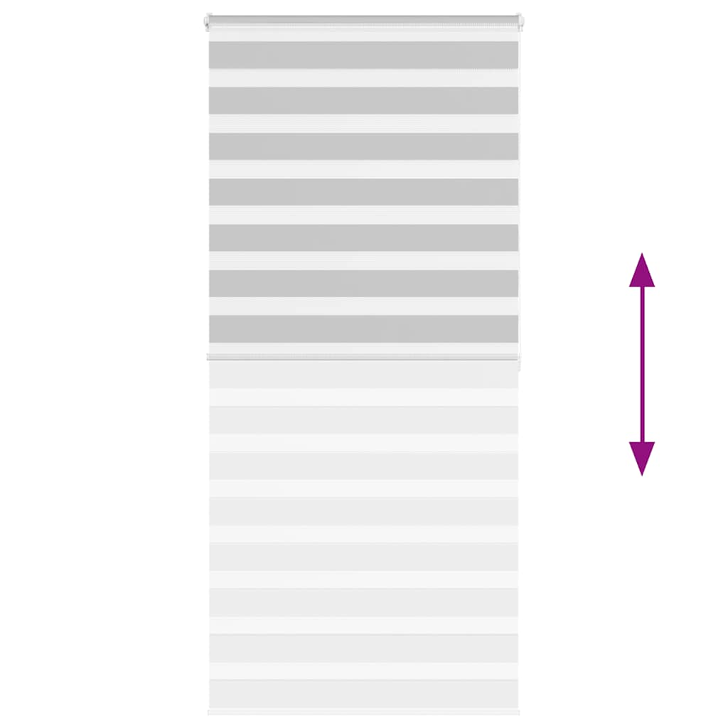 vidaXL Jaluzea tip zebra gri deschis lățime țesătură 105,9cm poliester