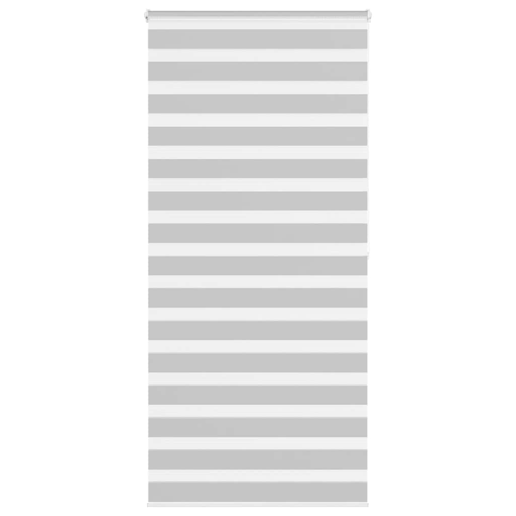 vidaXL Jaluzea tip zebra gri deschis lățime țesătură 110,9cm poliester