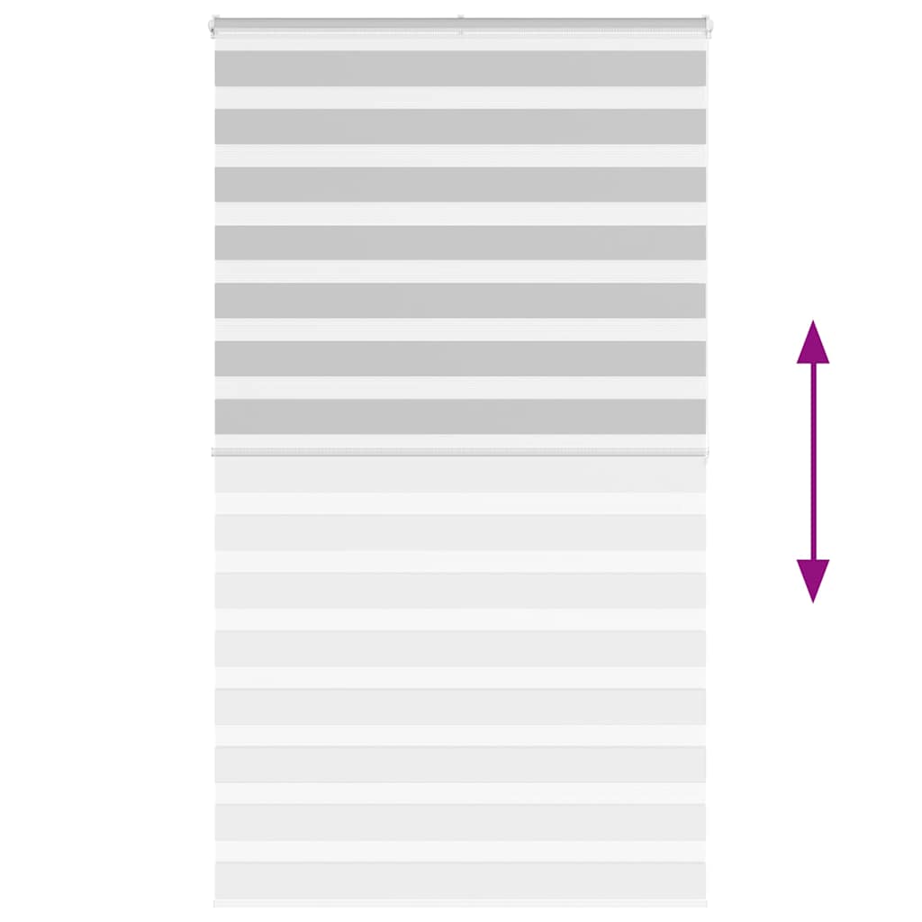 vidaXL Jaluzea tip zebra gri deschis lățime țesătură 120,9cm poliester