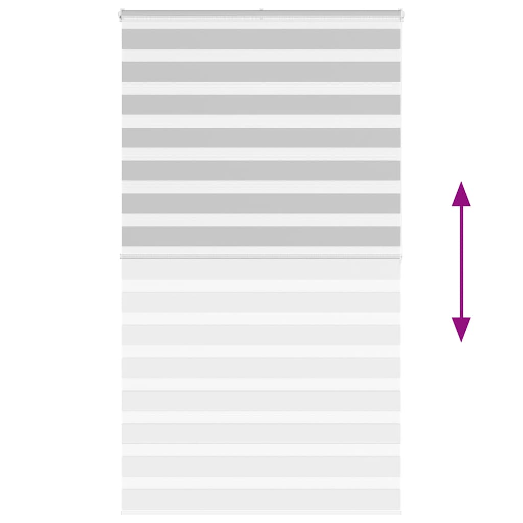 vidaXL Jaluzea tip zebra gri deschis lățime țesătură 125,9cm poliester