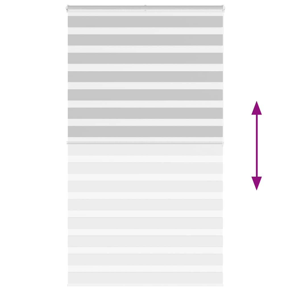 vidaXL Jaluzea tip zebra gri deschis lățime țesătură 130,9cm poliester