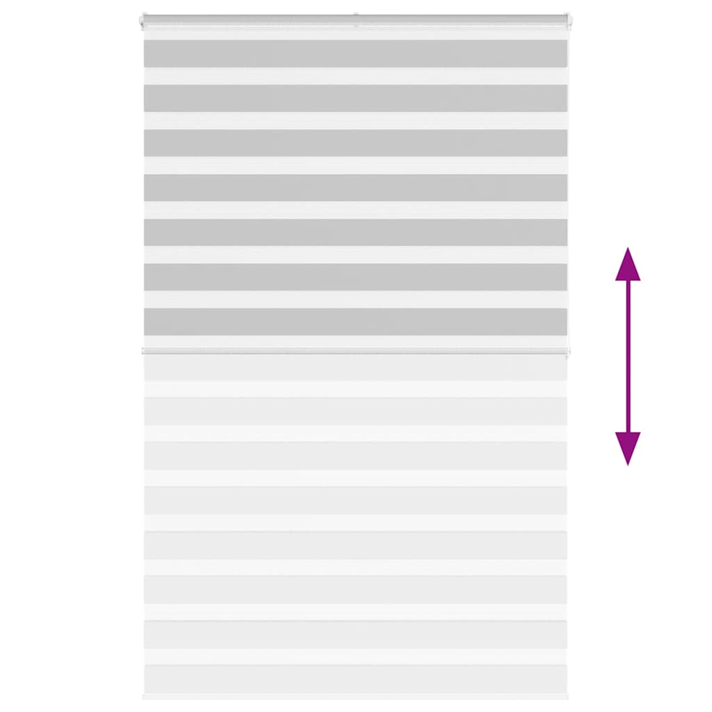 vidaXL Jaluzea tip zebra gri deschis lățime țesătură 135,9cm poliester