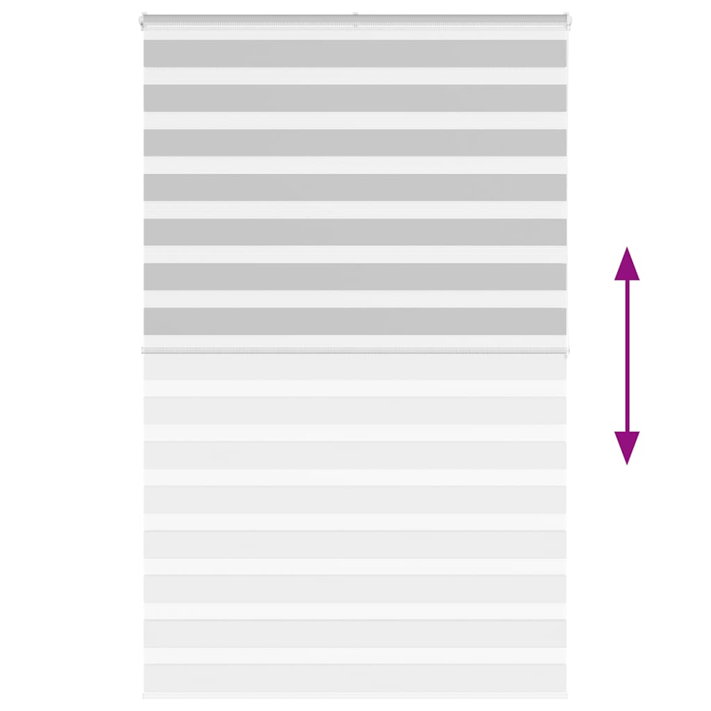 vidaXL Jaluzea tip zebra gri deschis lățime țesătură 140,9cm poliester