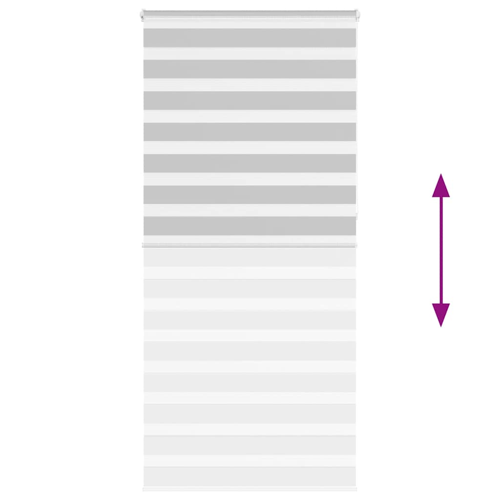 vidaXL Jaluzea tip zebra gri deschis lățime țesătură 90,9 cm poliester