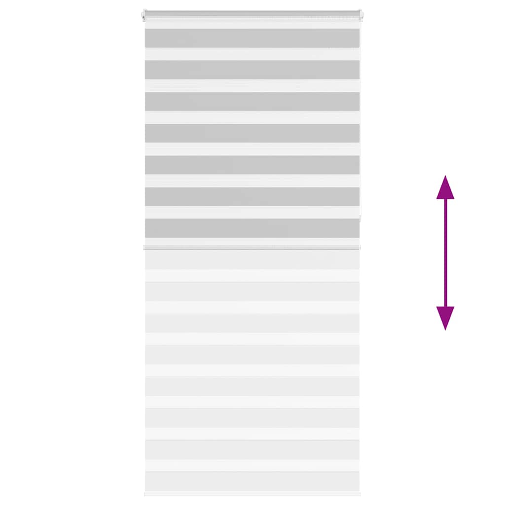 vidaXL Jaluzea tip zebra gri deschis lățime țesătură 105,9cm poliester
