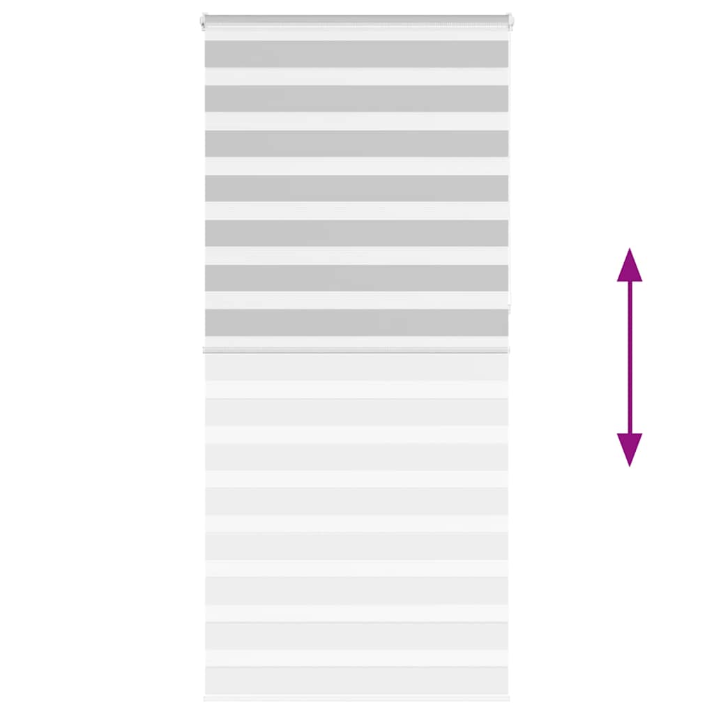 vidaXL Jaluzea tip zebra gri deschis lățime țesătură 110,9 m poliester