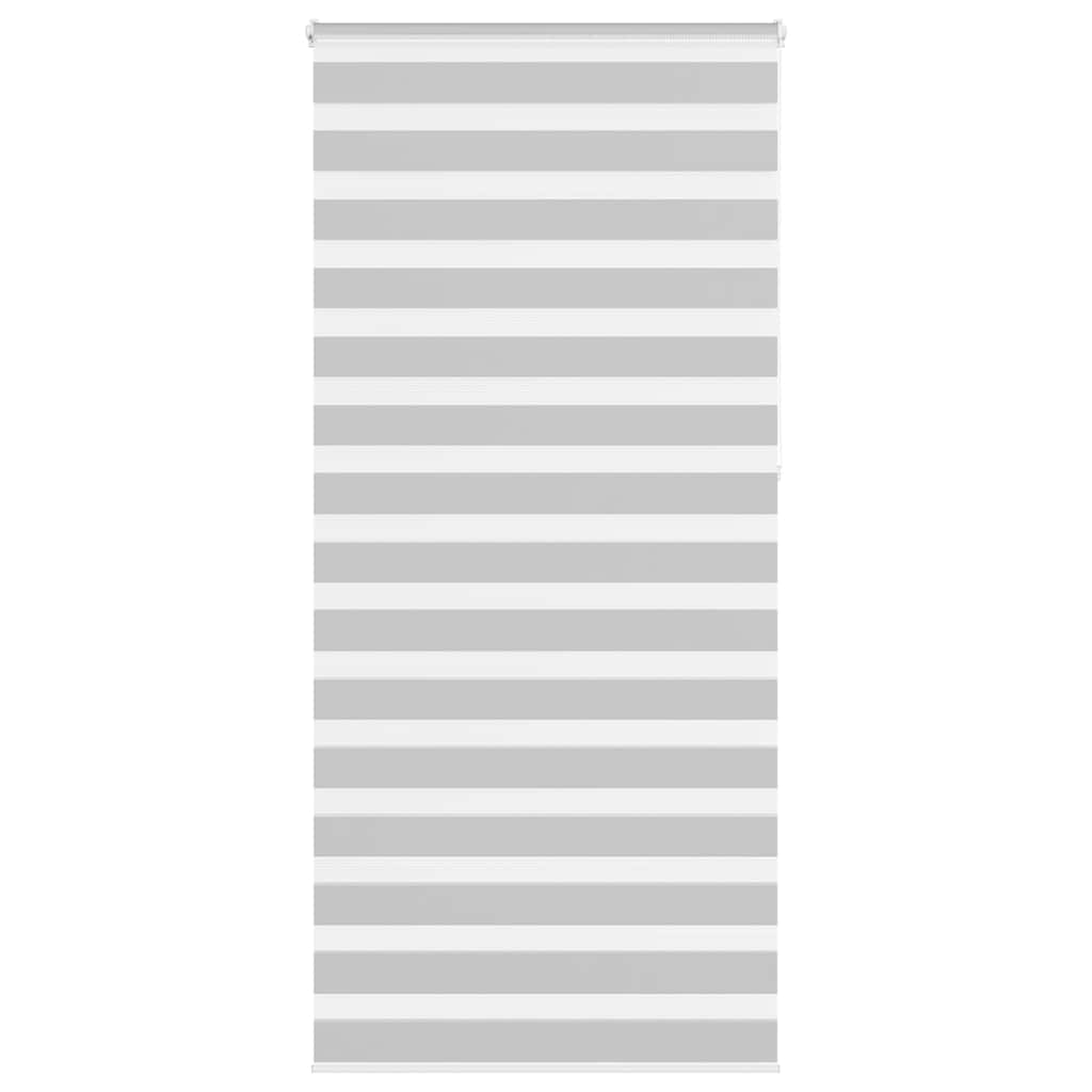 vidaXL Jaluzea tip zebra gri deschis lățime țesătură 110,9 m poliester