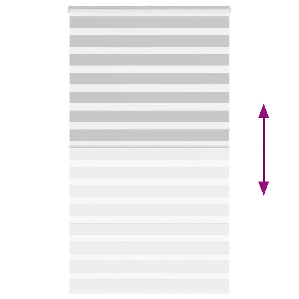 vidaXL Jaluzea tip zebra gri deschis lățime țesătură 125,9cm poliester