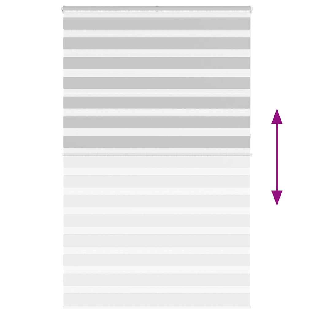 vidaXL Jaluzea tip zebra gri deschis lățime țesătură 135,9cm poliester