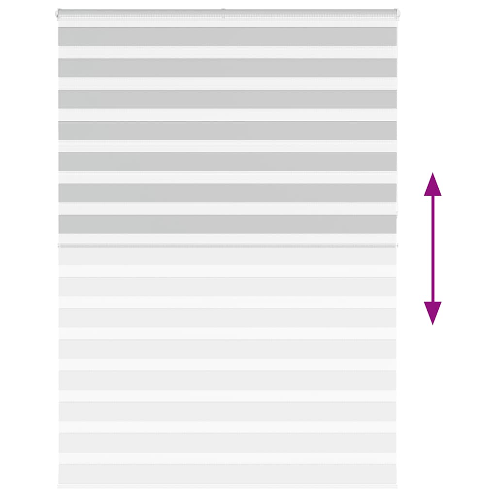 vidaXL Jaluzea tip zebra gri deschis lățime țesătură 150,9cm poliester