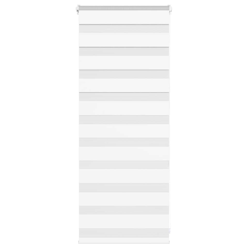 vidaXL Jaluzea tip zebra alb lățime țesătură 50,9 cm poliester