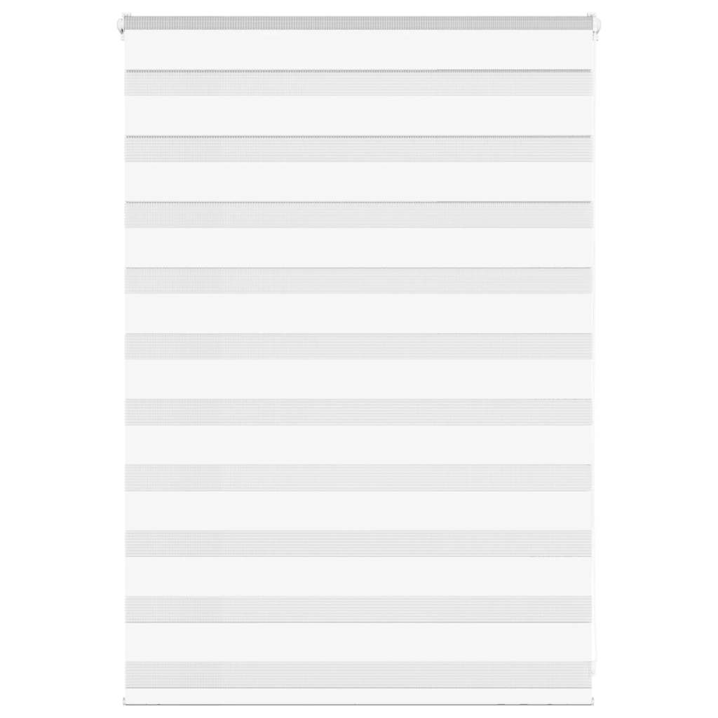 vidaXL Jaluzea tip zebra alb lățime țesătură 90,9 cm poliester