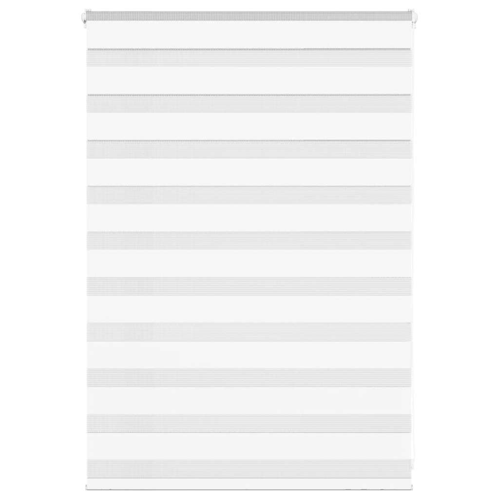 vidaXL Jaluzea tip zebra alb lățime țesătură 95,9 cm poliester