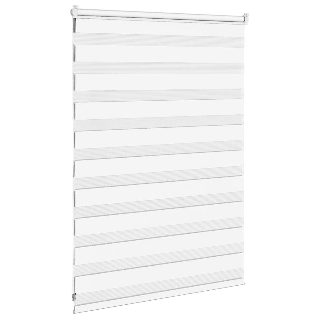 vidaXL Jaluzea tip zebra alb lățime țesătură 110,9 cm poliester