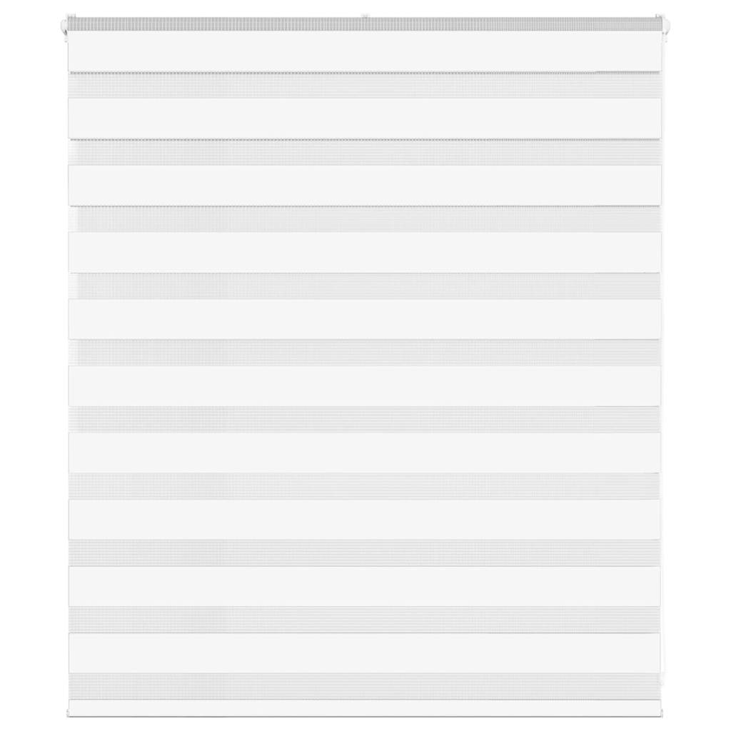 vidaXL Jaluzea tip zebra alb lățime țesătură 125,9 cm poliester