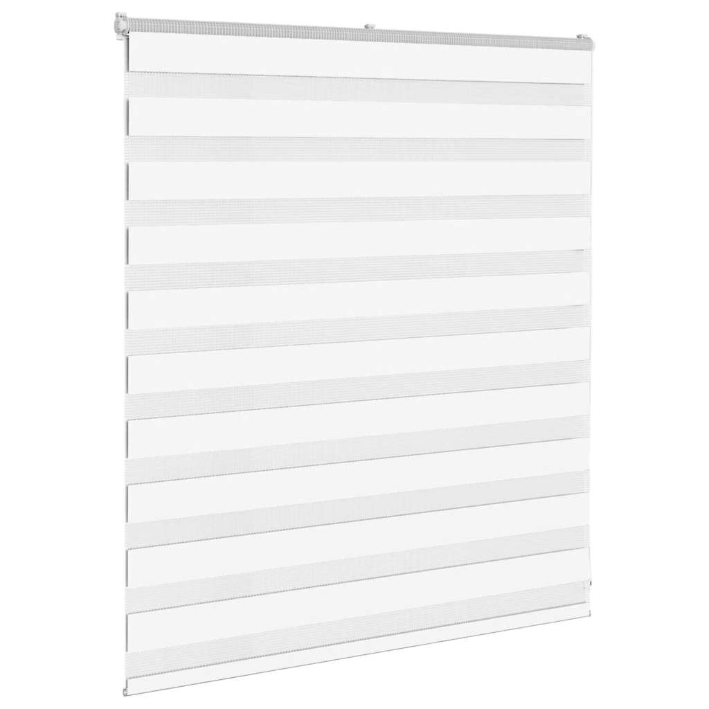 vidaXL Jaluzea tip zebra alb lățime țesătură 130,9 cm poliester