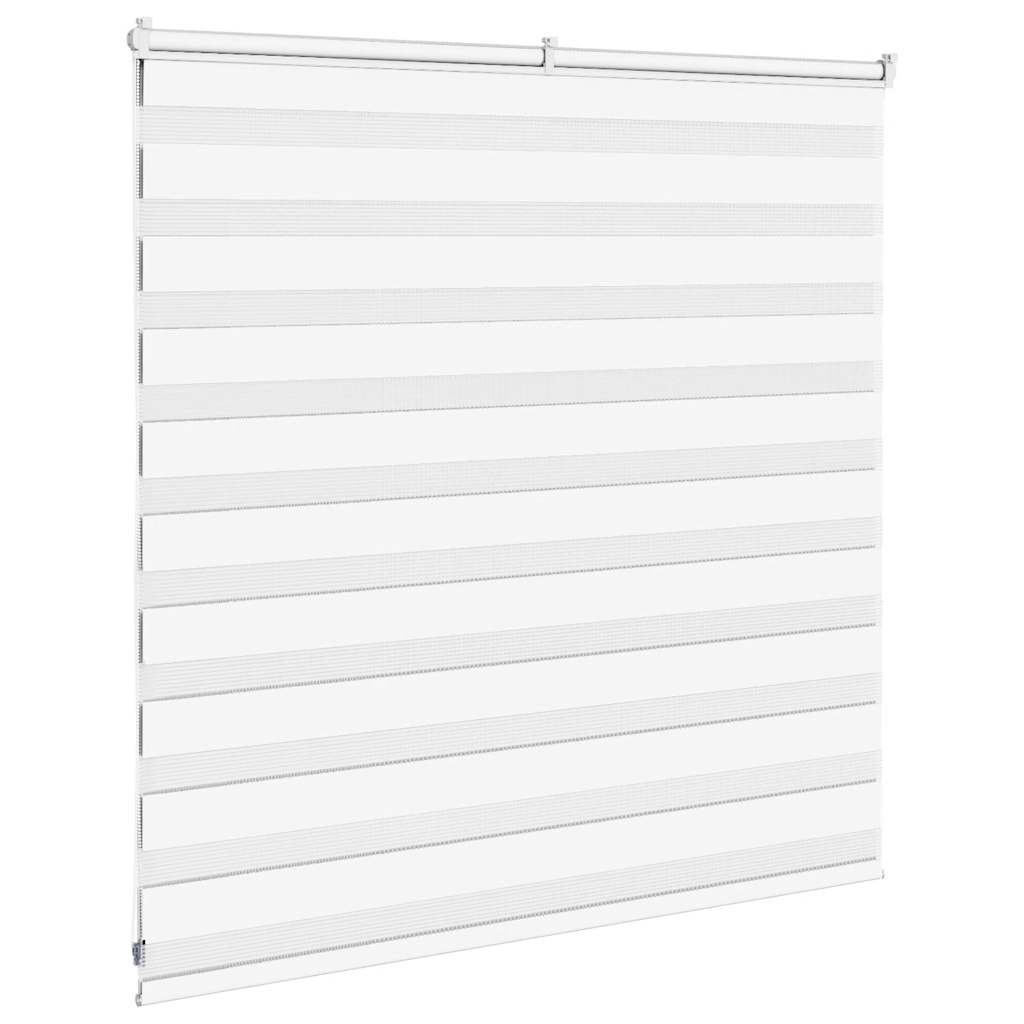 vidaXL Jaluzea tip zebra alb lățime țesătură 135,9 cm poliester