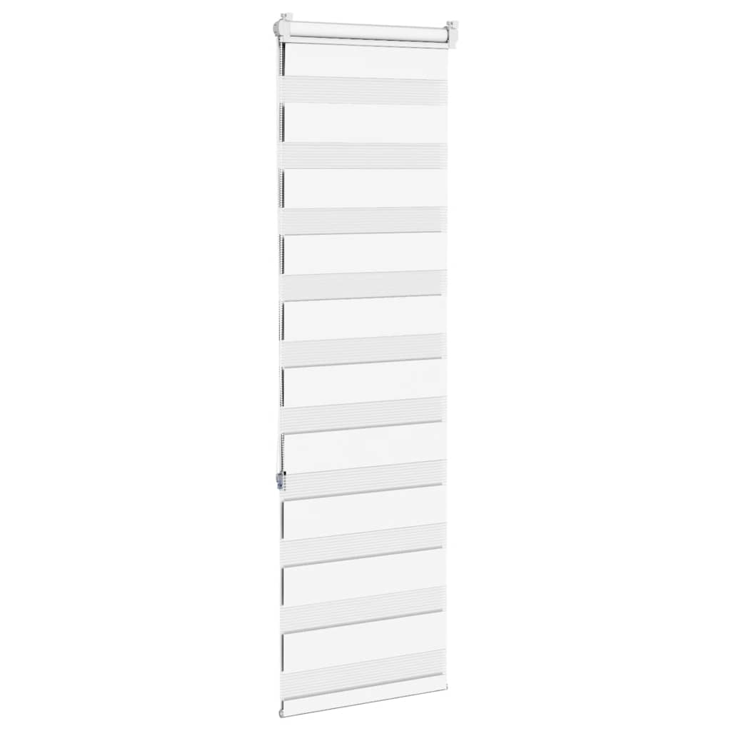 vidaXL Jaluzea tip zebra alb lățime țesătură 40,9 cm poliester