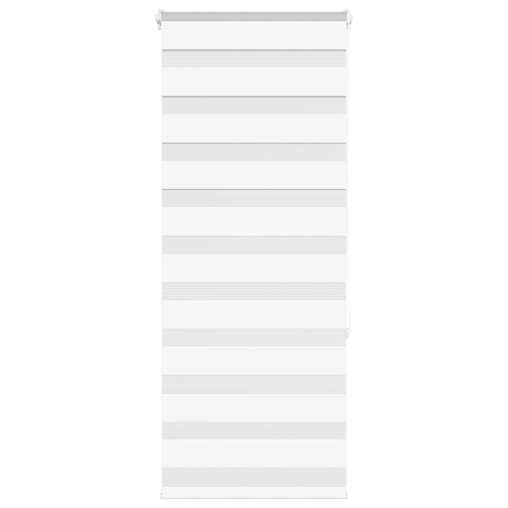 vidaXL Jaluzea tip zebra alb lățime țesătură 50,9 cm poliester