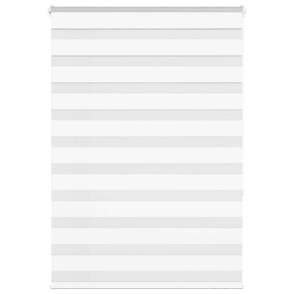 vidaXL Jaluzea tip zebra alb lățime țesătură 95,9 cm poliester