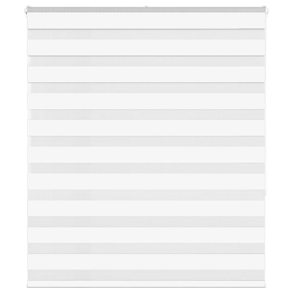 vidaXL Jaluzea tip zebra alb lățime țesătură 115,9 cm poliester