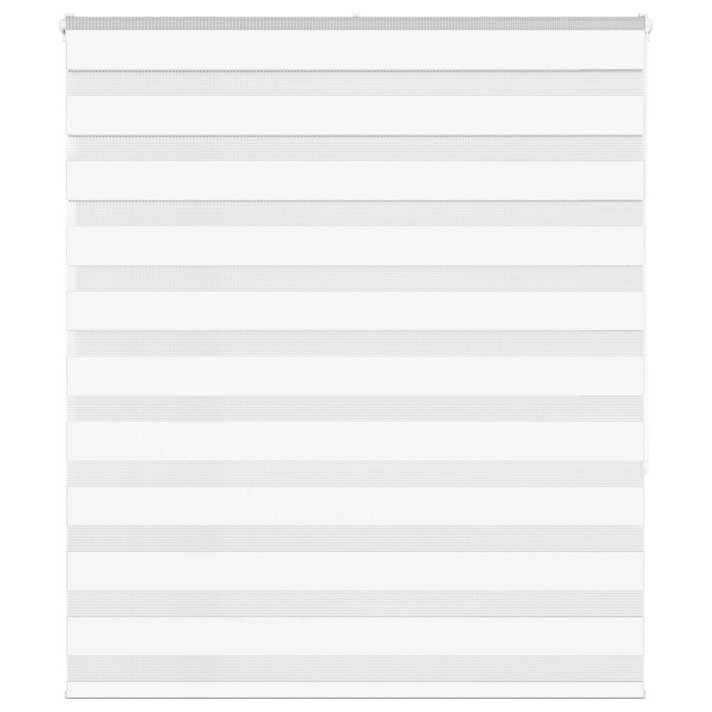 vidaXL Jaluzea tip zebra alb lățime țesătură 130,9 cm poliester