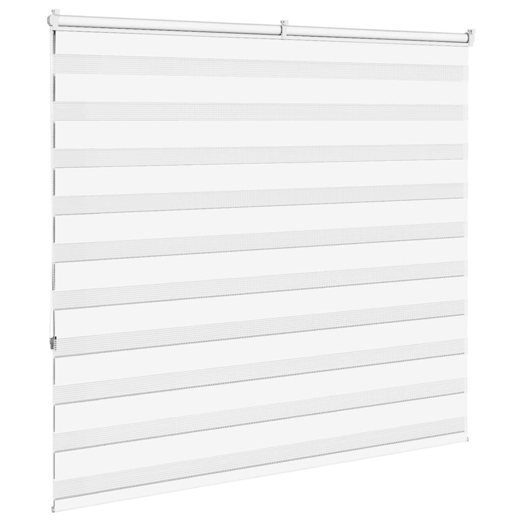 vidaXL Jaluzea tip zebra alb lățime țesătură 155,9 cm poliester